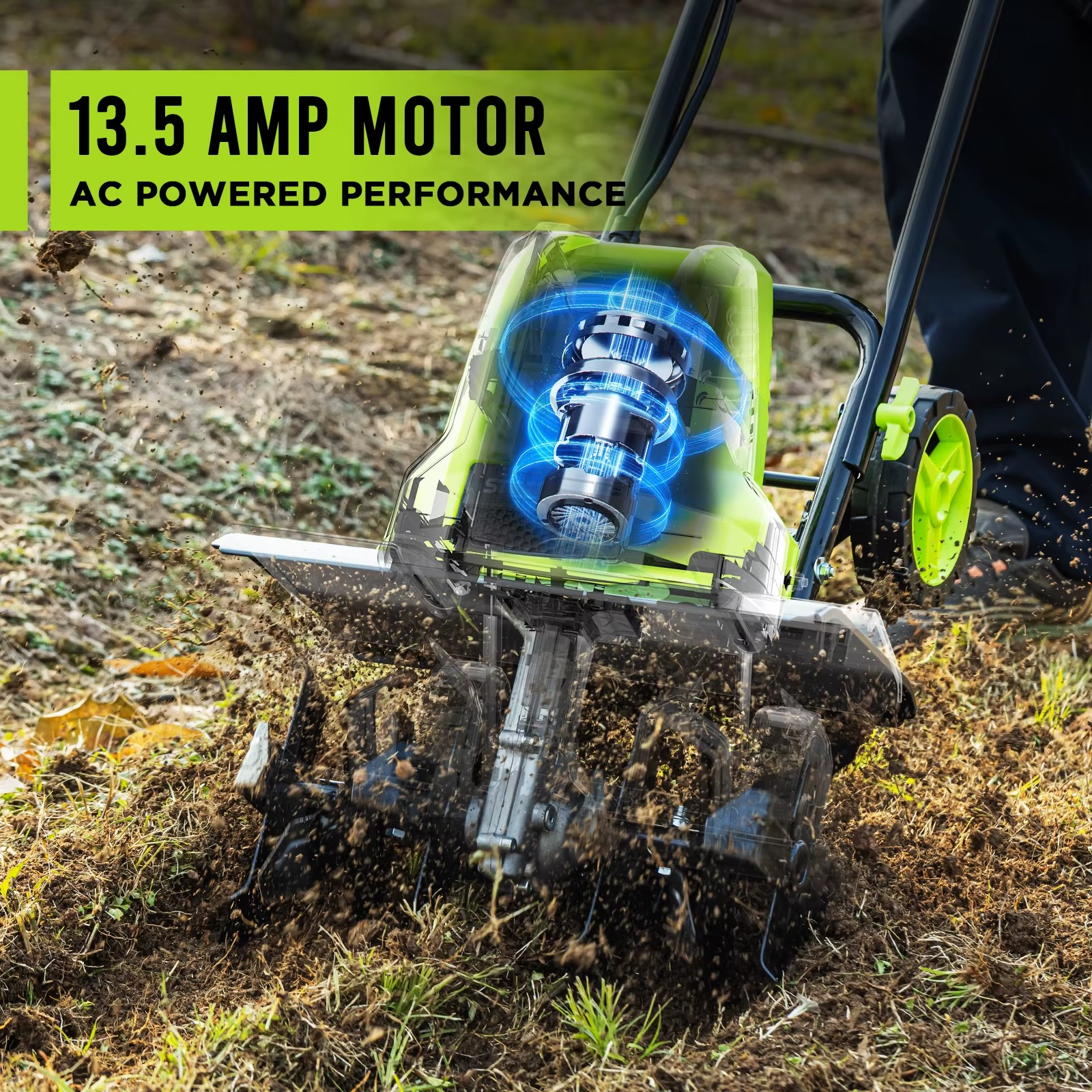Magazaw electric garden tiller 16 inch with 13.5 amp motor for effective soil cultivation