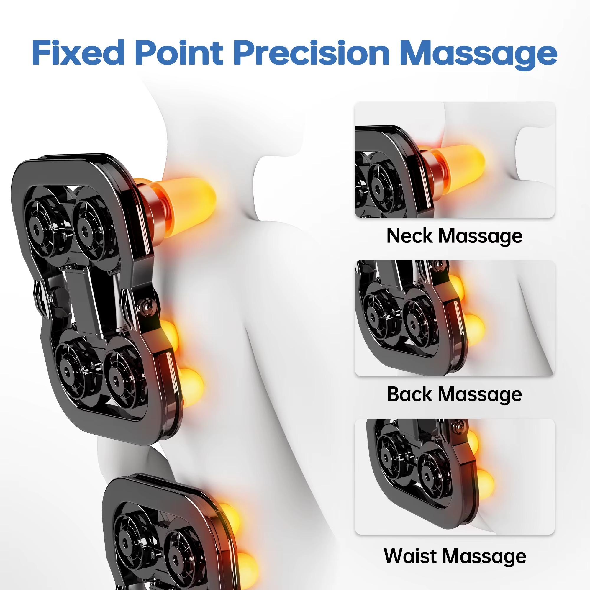 Magazaw full body massage chair with heat featuring fixed point precision massage for neck, back, and waist