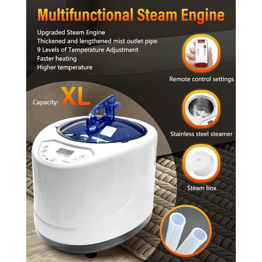 Magazaw multifunctional steam engine for infrared sauna box with stainless steel steam container and remote control