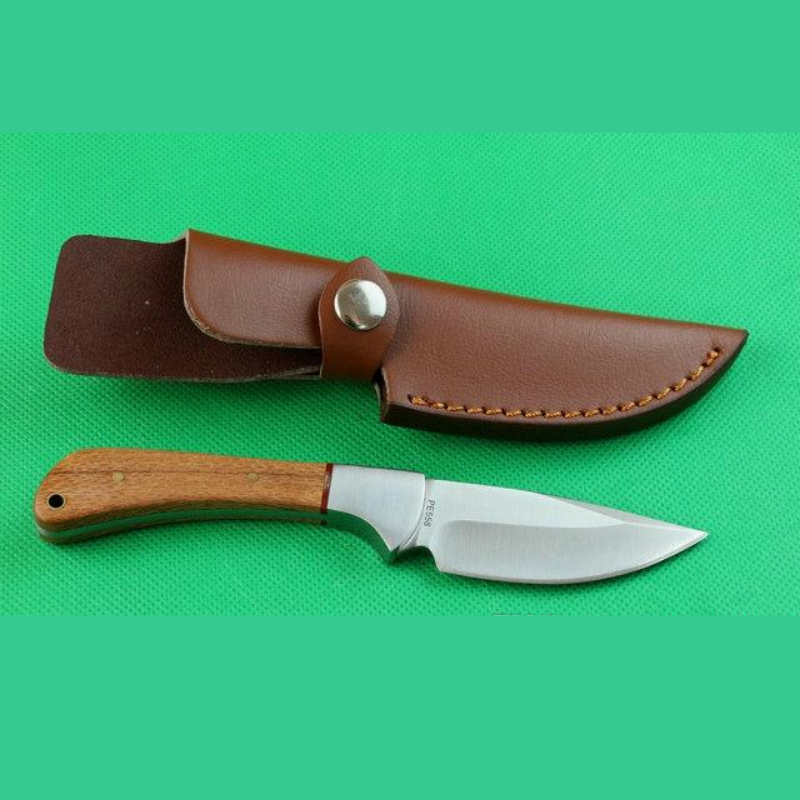 Boker Plus Bowie Fixed Blade Knife Wood Handle For Hunting - World