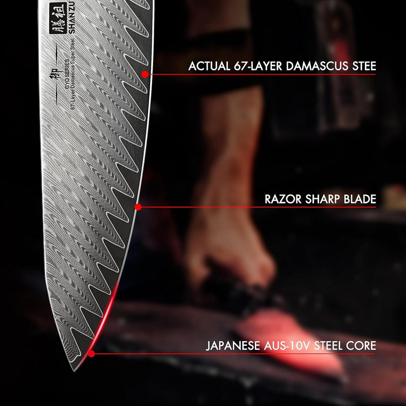 Chef Knife Damascus Steel High Carbon for cooking - Magazaw - World