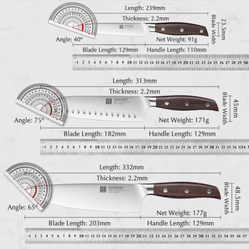 Chef Knife Germany 1.4116 Stainless Steel 5PCS For Kitchen - Magazaw - World