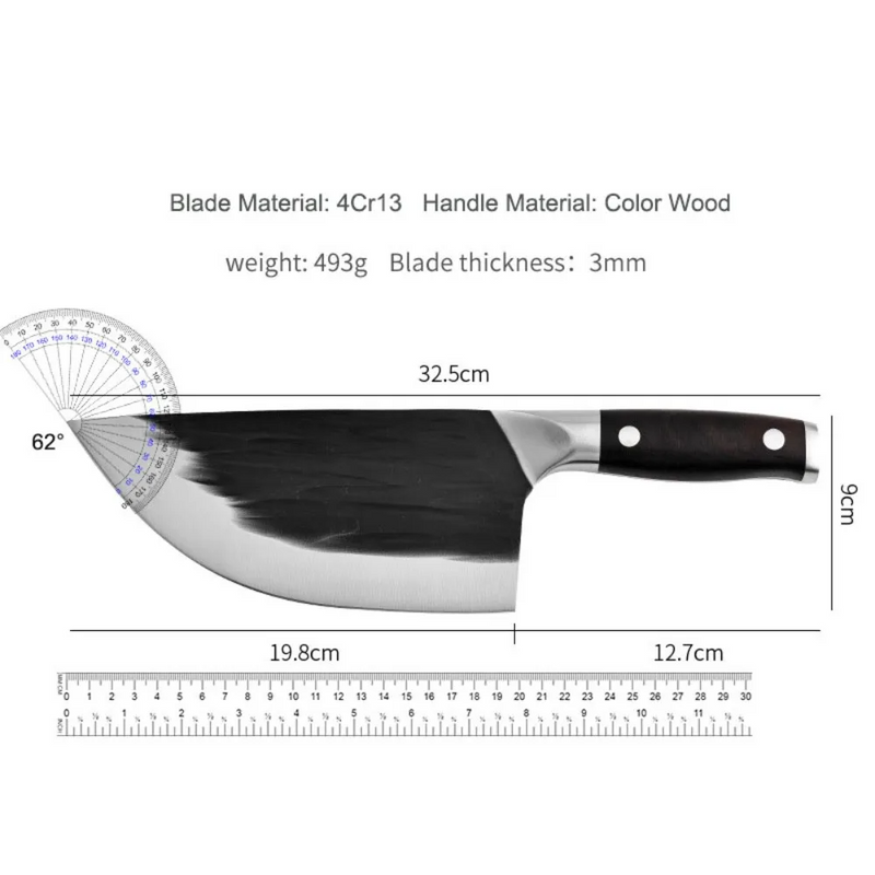 Handmade Butcher Knife For Restaurant Kitchen - Magazaw