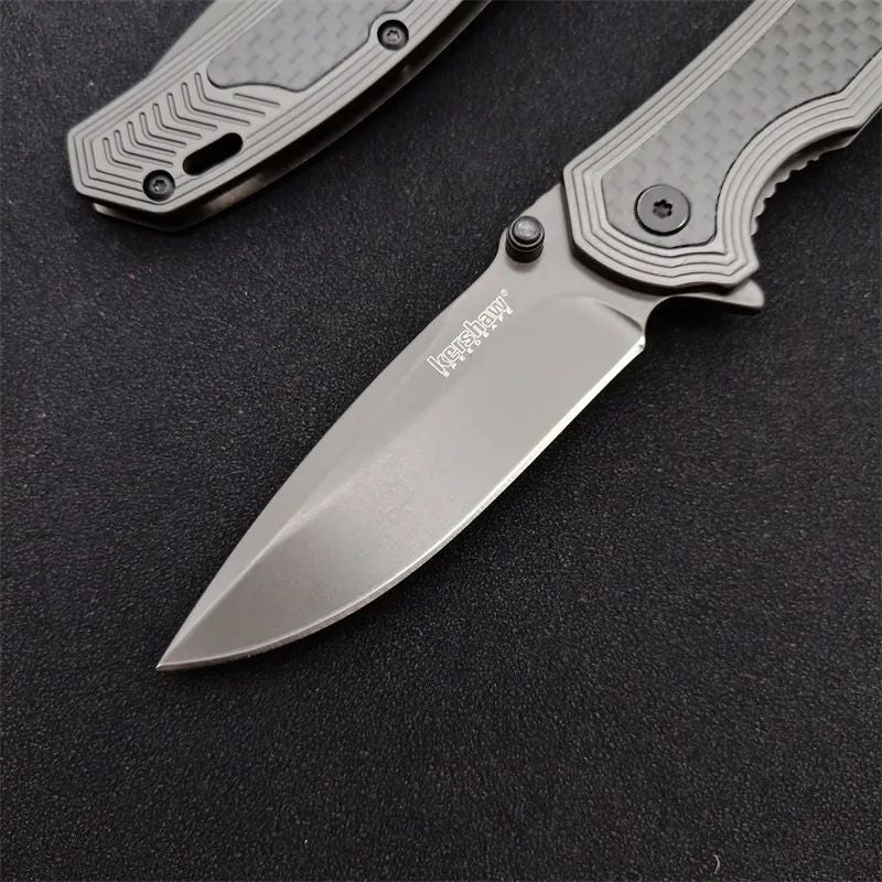Kershaw 8310 Camping Hunting Pocket Knife Gray - World