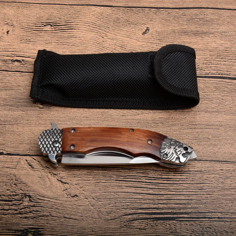 Knife Satin Blade Wood Handle For Outdoor Hunting - Magazaw - World