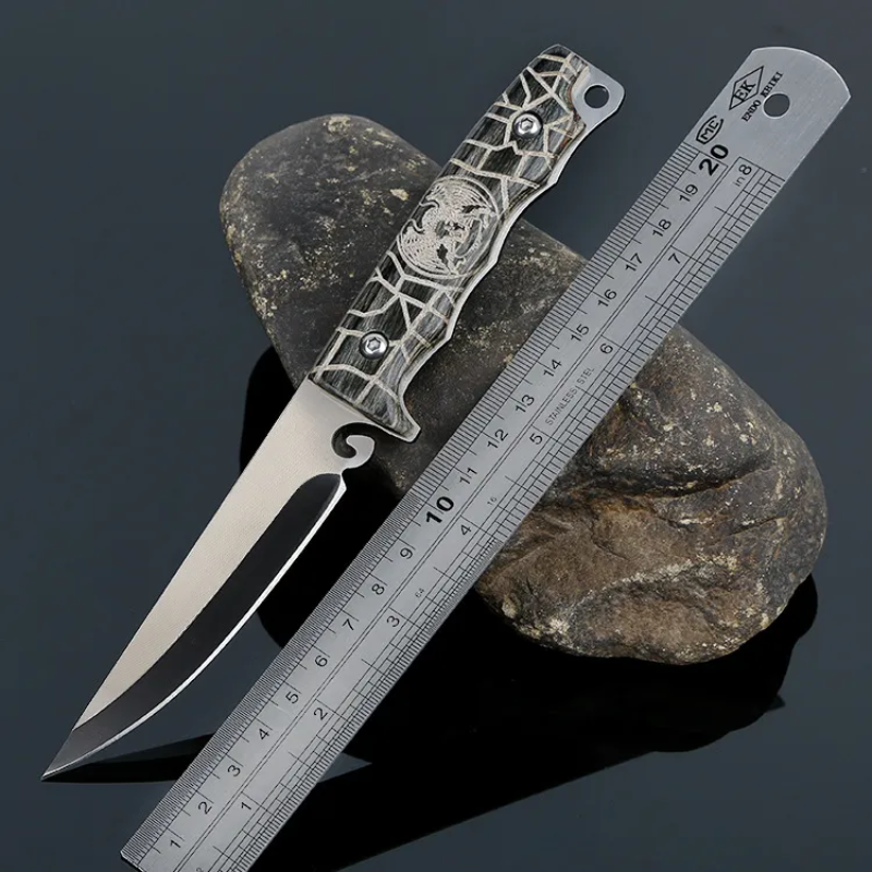 Knife Stainless Steel Fixed Blade Wood Handle For Hunting Magazaw - World