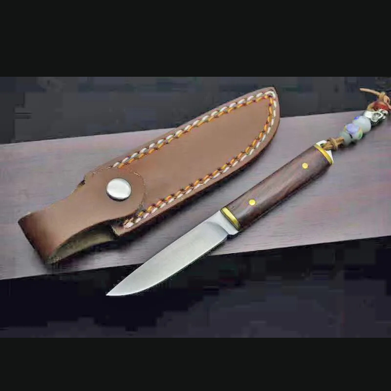 Straight Hunting Knife Rosewood Handle - Magazaw™ - World